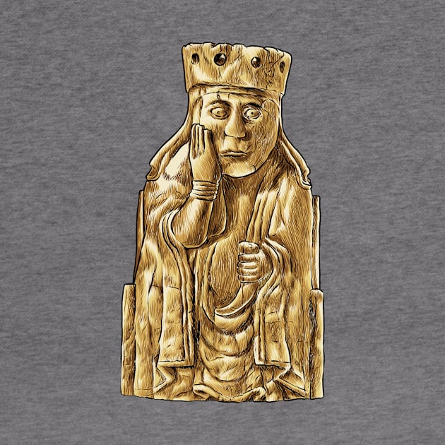 Noble Matriarch: The Lewis Chessmen Queen Design by Holymayo Tee